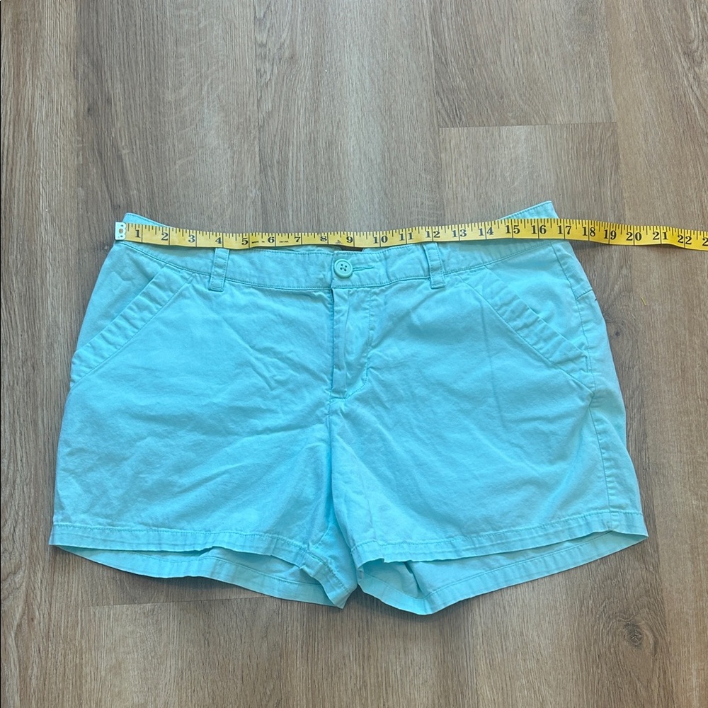 Columbia Women’s Light Aqua Blue/Green Cotton Shorts - Picture 2 of 7